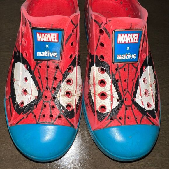 Native X Marvel SpiderMan Jefferson Little Kids 12c Slip On Shoe Red Blue - Picture 9 of 10
